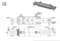 Гидроцилиндр задней навески МТЗ-80/82, ЮМЗ ЦГ-80.40х200(515)-ВВ.1